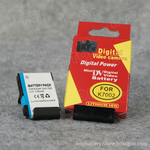 Portable battery pack for KLIC-7002 Kodak batteries,3.7V 1300mAh, Made in china